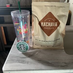 NEW  STARBUCKS DISNEYLAND 
VENTI SIZE TUMBLER WITH FREE BAG OF
CHOCOLATE MIX